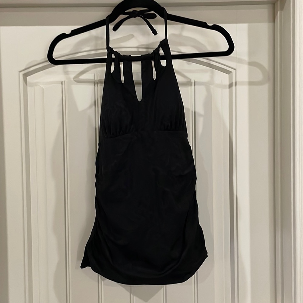 NEW - Apt 9 women’s black cut out high neck tankini (Size Small)